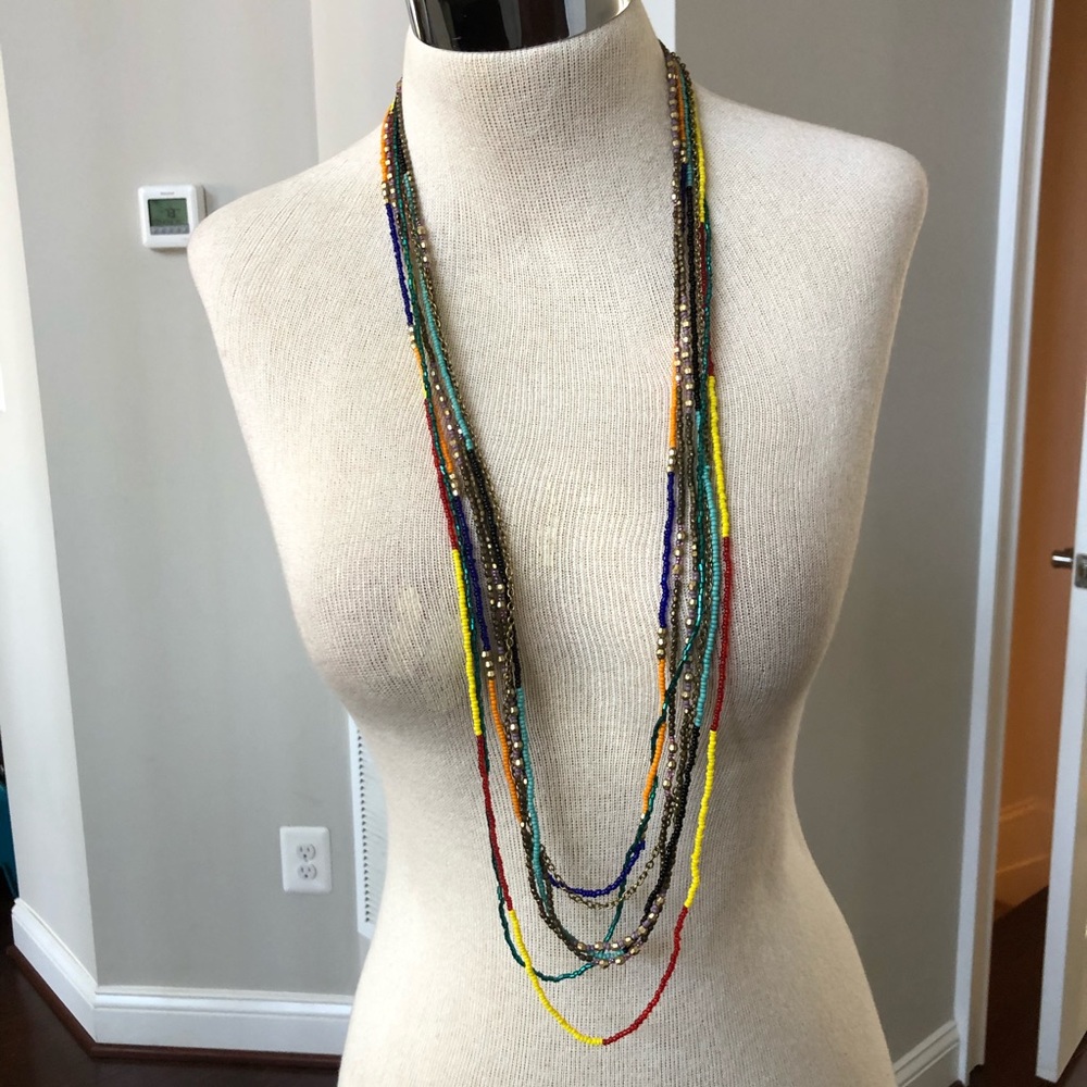 Multi Layered Colored Necklace - image 4